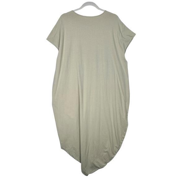 Universal Standard Geneva Tshirt Dress Womens Large Iconic Midi Minimalist Green - Picture 5 of 5